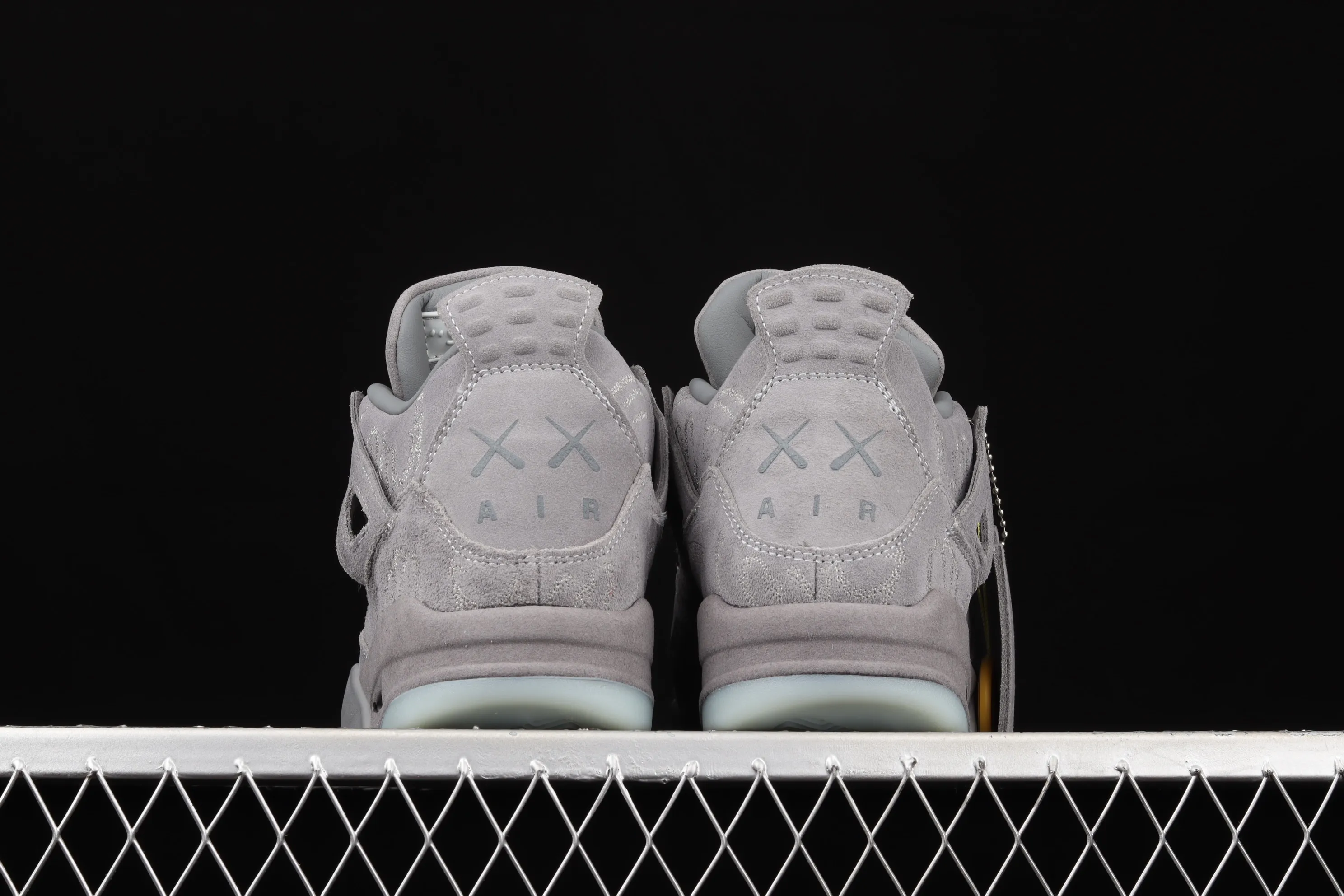 All categories Air Jordan Jordan series basketball shoes Air Jordan 4 G version Kaws x Air Jordan 4 Black AJ4 Luminous suede gray limited edition 930155-003